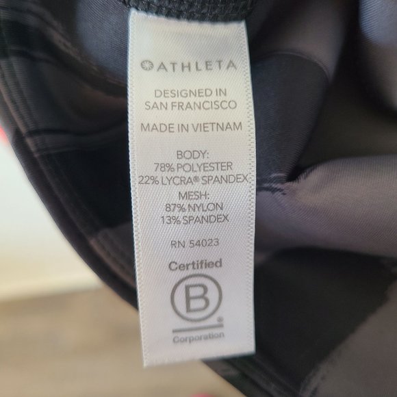 Athleta US Women's Size Small Tenacity 7/8 Tight Leggings Black Gray Athletic - Picture 7 of 11